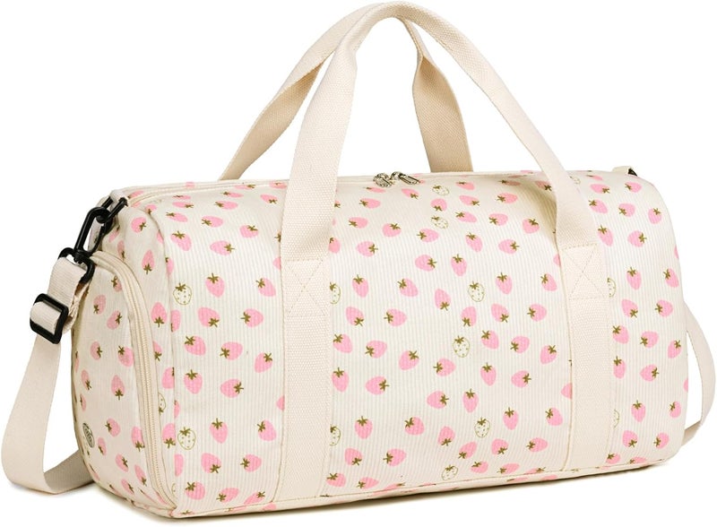BLUBOON Duffle Bag Girls Kids Cute Gym Bag with Shoes Compartment & Wet Separation Waterproof Sports Overnight Travel Bag - Image 1